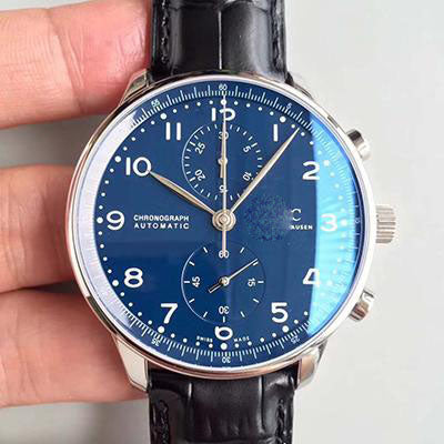 PORTUGIESER CHRONOGRAPH EDITION 150 YEARS IW371601 YL FACTORY BLUE DIAL