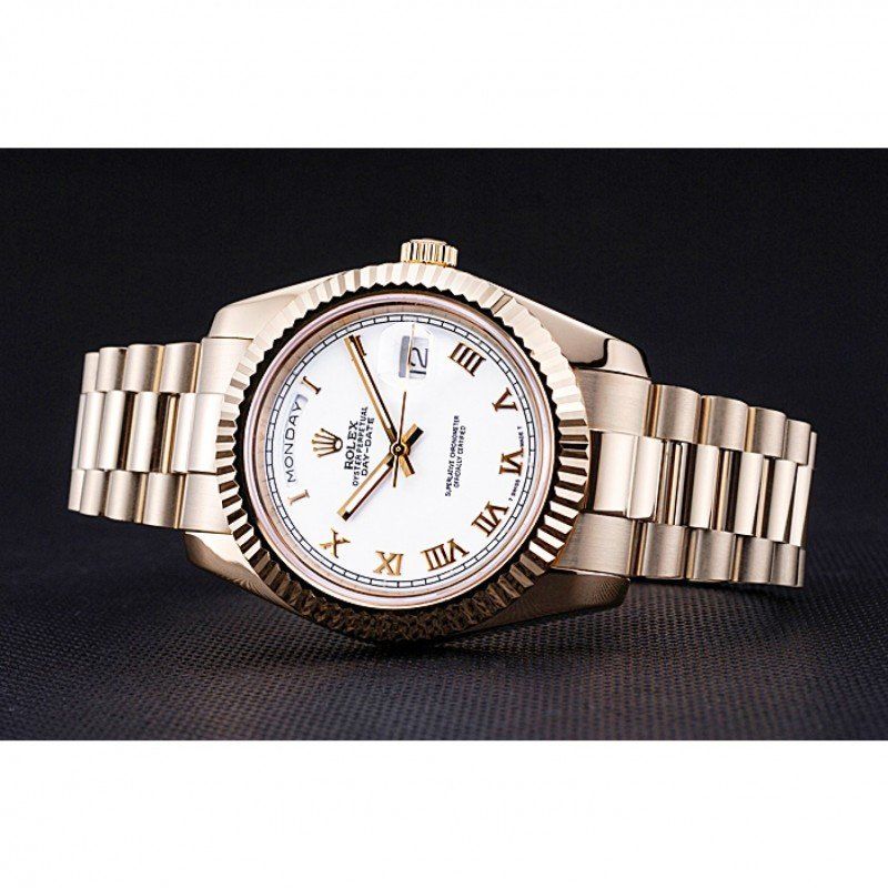 Rolex Day-Date White Dial Gold Bracelet 622546 Men 41MM