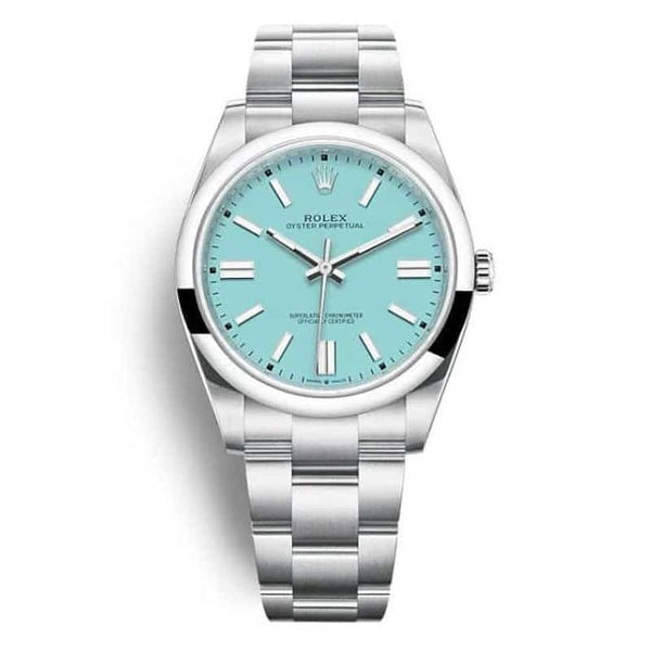 Rolex Oyster Perpetual Turquoise blue 124300 Ladies Watch 41MM