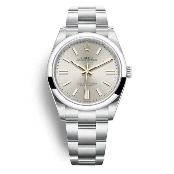 Rolex Oyster Perpetual Silver 12430003 Lady Watch 41MM
