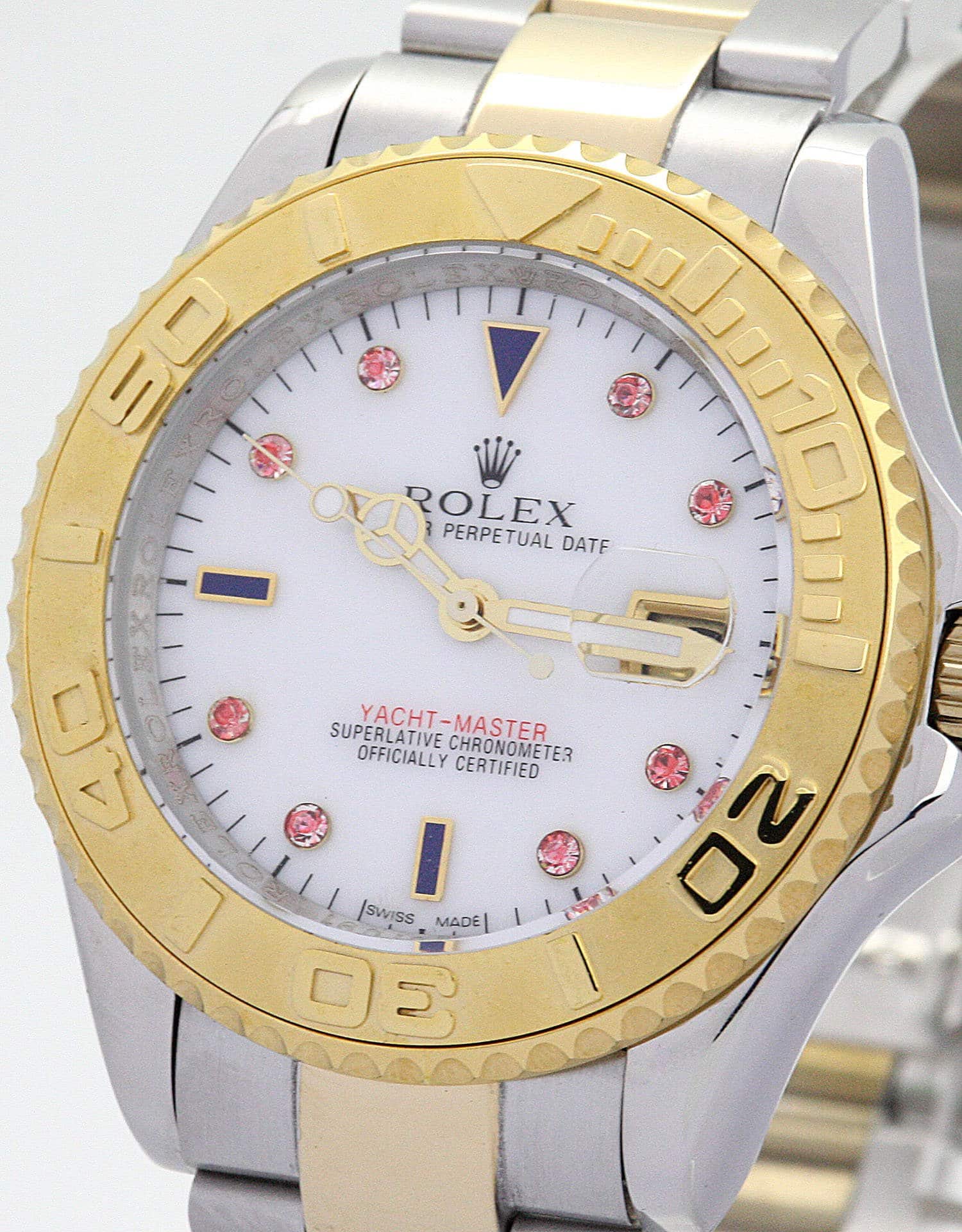 Rolex Yacht-Master Red Diamond and White dial 16623