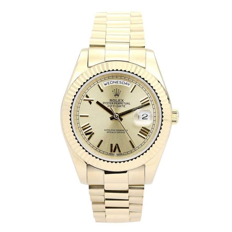 Rolex Day-Date II Gold Dial 218238 Mens 41MM