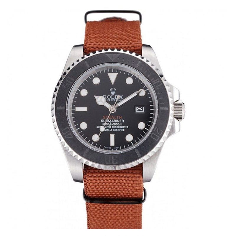 Rolex Submariner STEALTH MK III Brown Fabric Band 621387 Mens 41MM