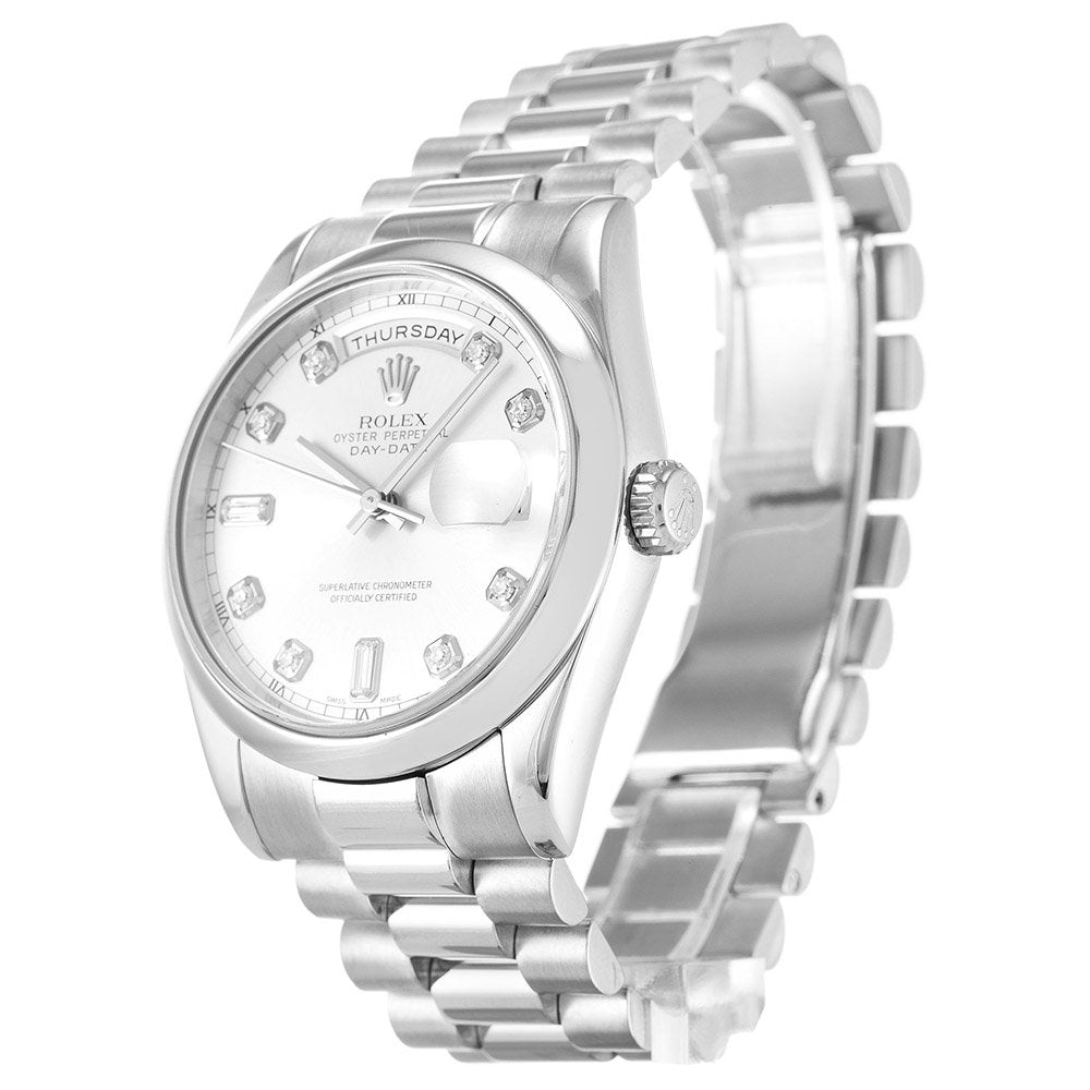 Rolex Day-Date Silver 118209 Mens 36MM