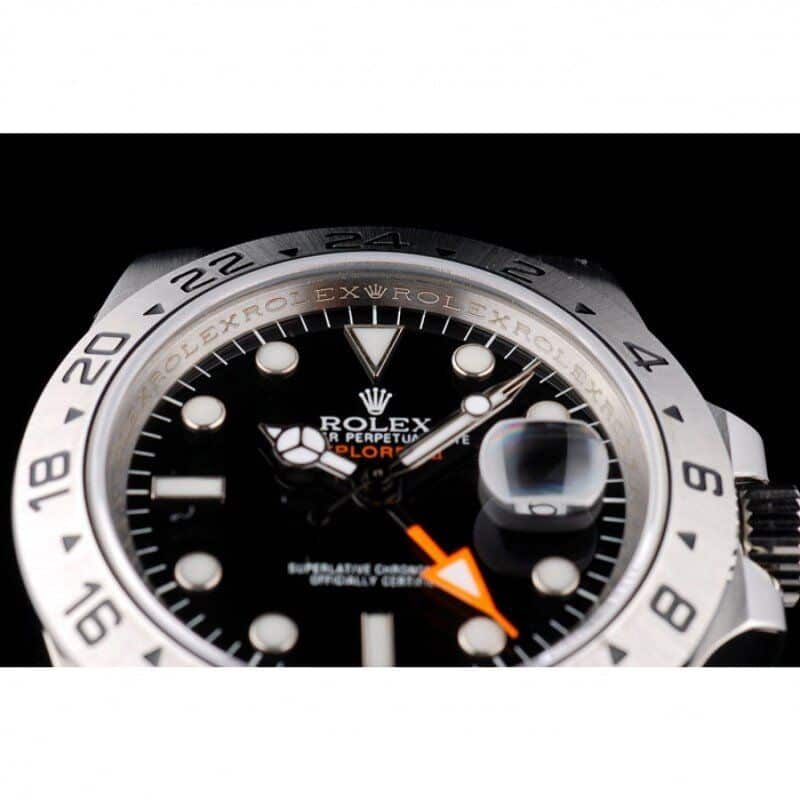 Rolex Explorer Stainless Steel Bezel Black Dial Watch Men 40MM