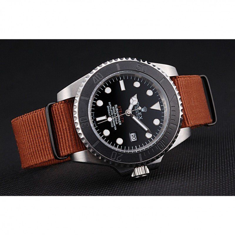 Rolex Submariner STEALTH MK III Brown Fabric Band 621387 Mens 41MM