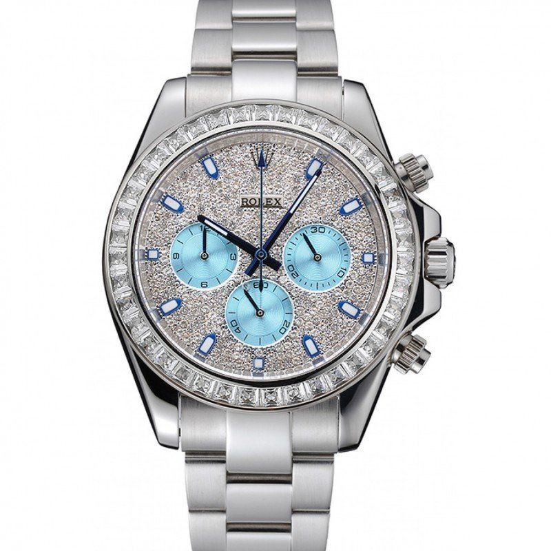 Rolex Cosmograph Daytona Diamond Dial Stainless Steel Case And Bracelet 1454251